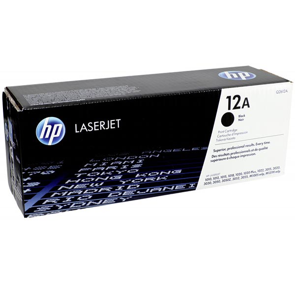 Упаковка картриджа HP Q2612A (12A) для лезерного принтера/МФУ