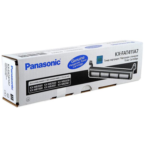 Упаковка картриджа Panasonic KX-FAT411A для лезерного принтера/МФУ